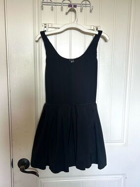Aerie Offline Black V Neck Active Tennis Mini Dress Pleated